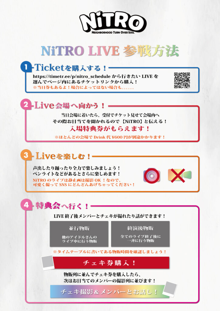 Live & 特典会 Regulation | NiTRO | NiTRO