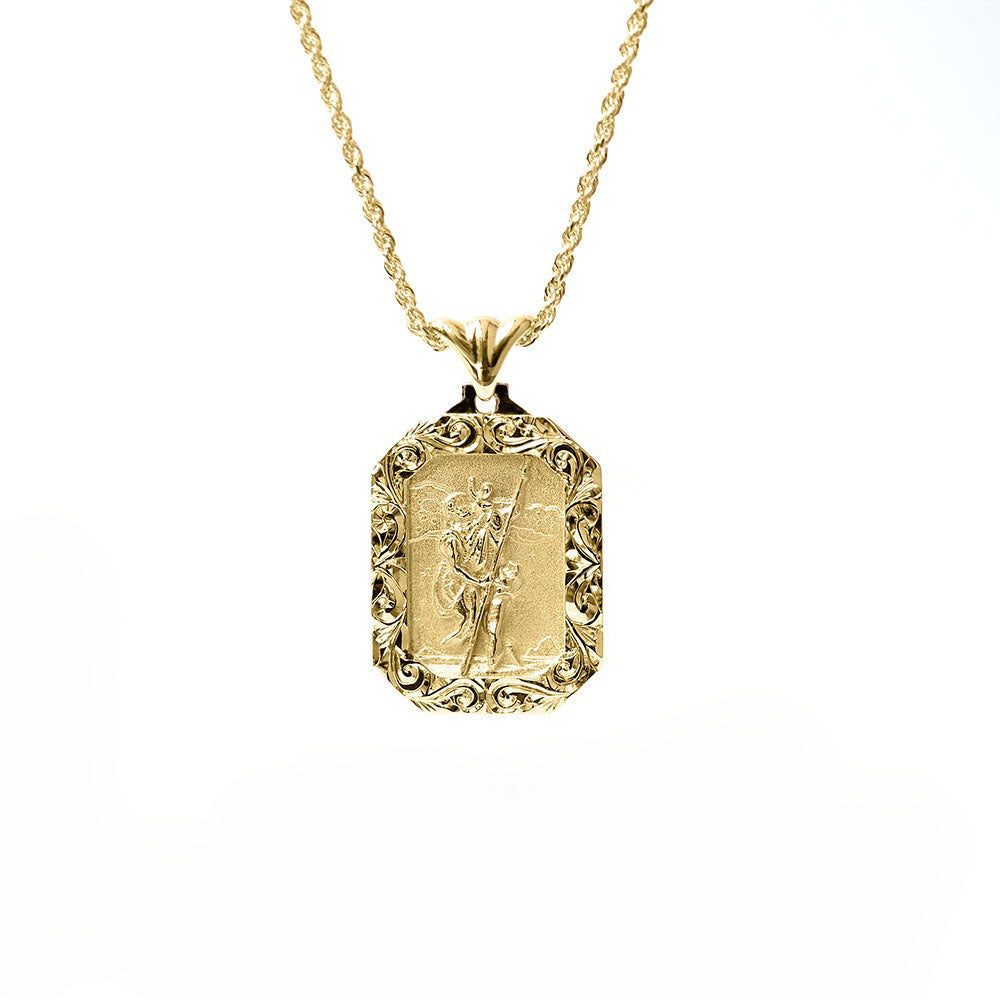 K18 ハワイアン アーバントリップ コインペンダントトップ スクエア