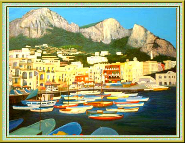 絵画 イタリアコッリチェッラ海岸の夜明け 絵画 イタリアコッリチェッ