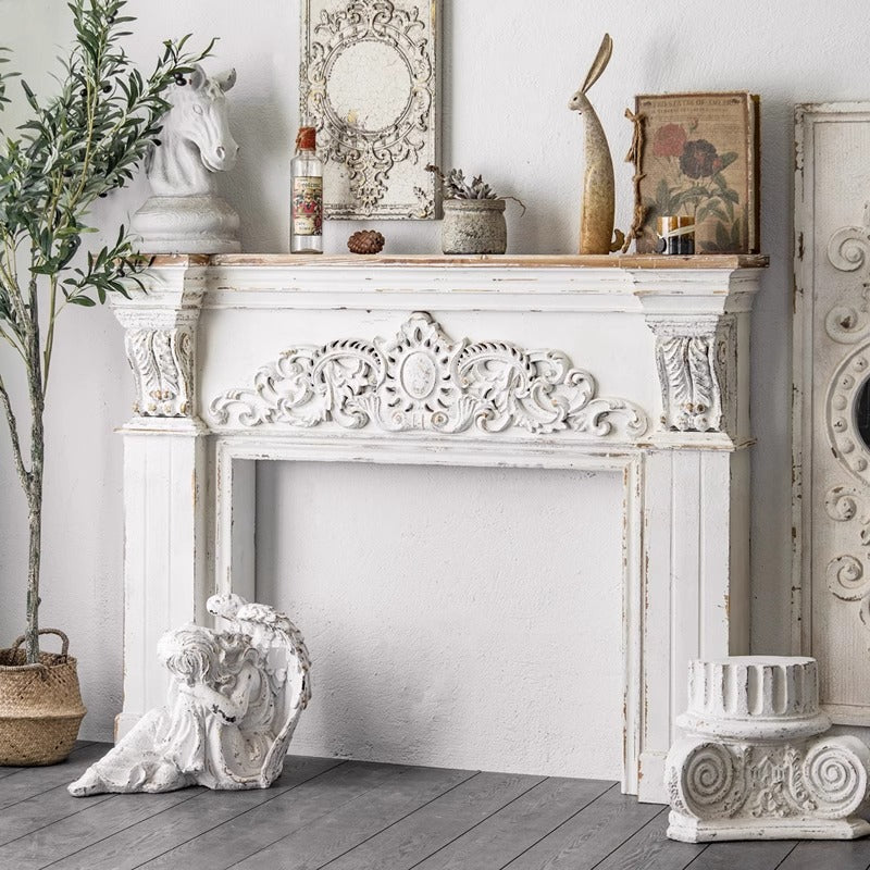 Chanté公式｜マントルピース 彫刻 伝統的 シャビーシック アンティーク