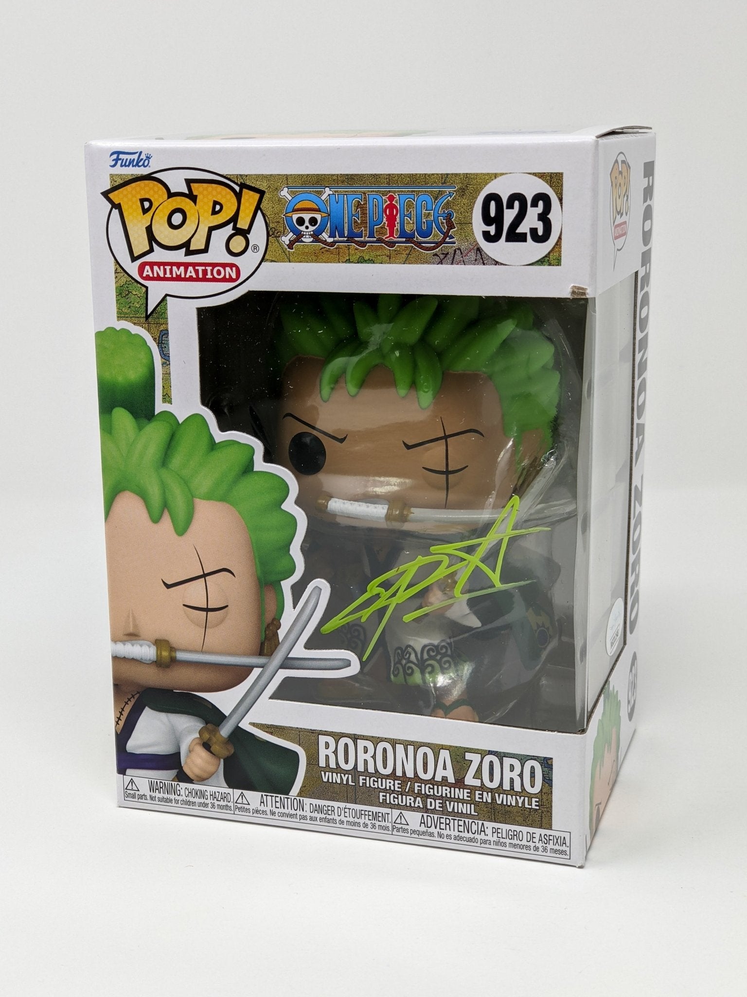 Chris Sabat One Piece Roronoa Zoro #923 Signed Funko Pop JSA Certified