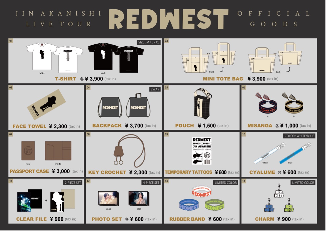 REDWEST アップグレード特典 赤西仁 JIN AKANISHI LIVE TOUR 2025
