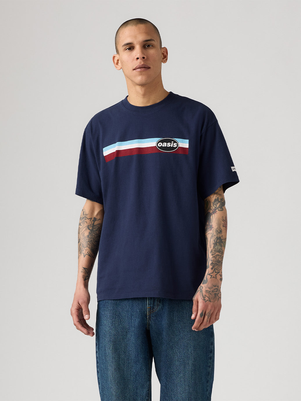 XXLサイズ】オアシス Tシャツ Logo Navy oasis XXLサイズ】オアシス T