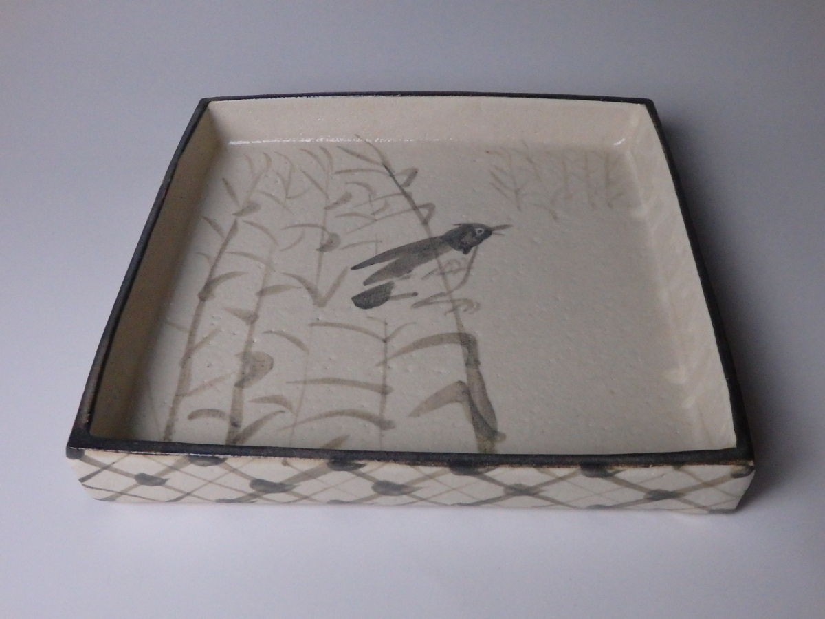 北大路魯山人作 絵志野 鉢 共箱 V R9184B 北大路魯山人作 絵志野 鉢 共