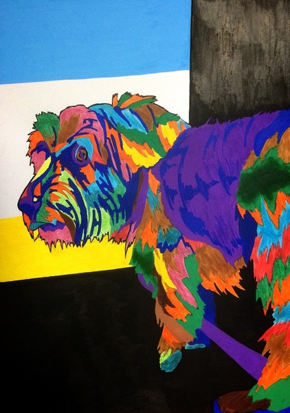 サトウリツコ犬の絵Ritsuko Sato