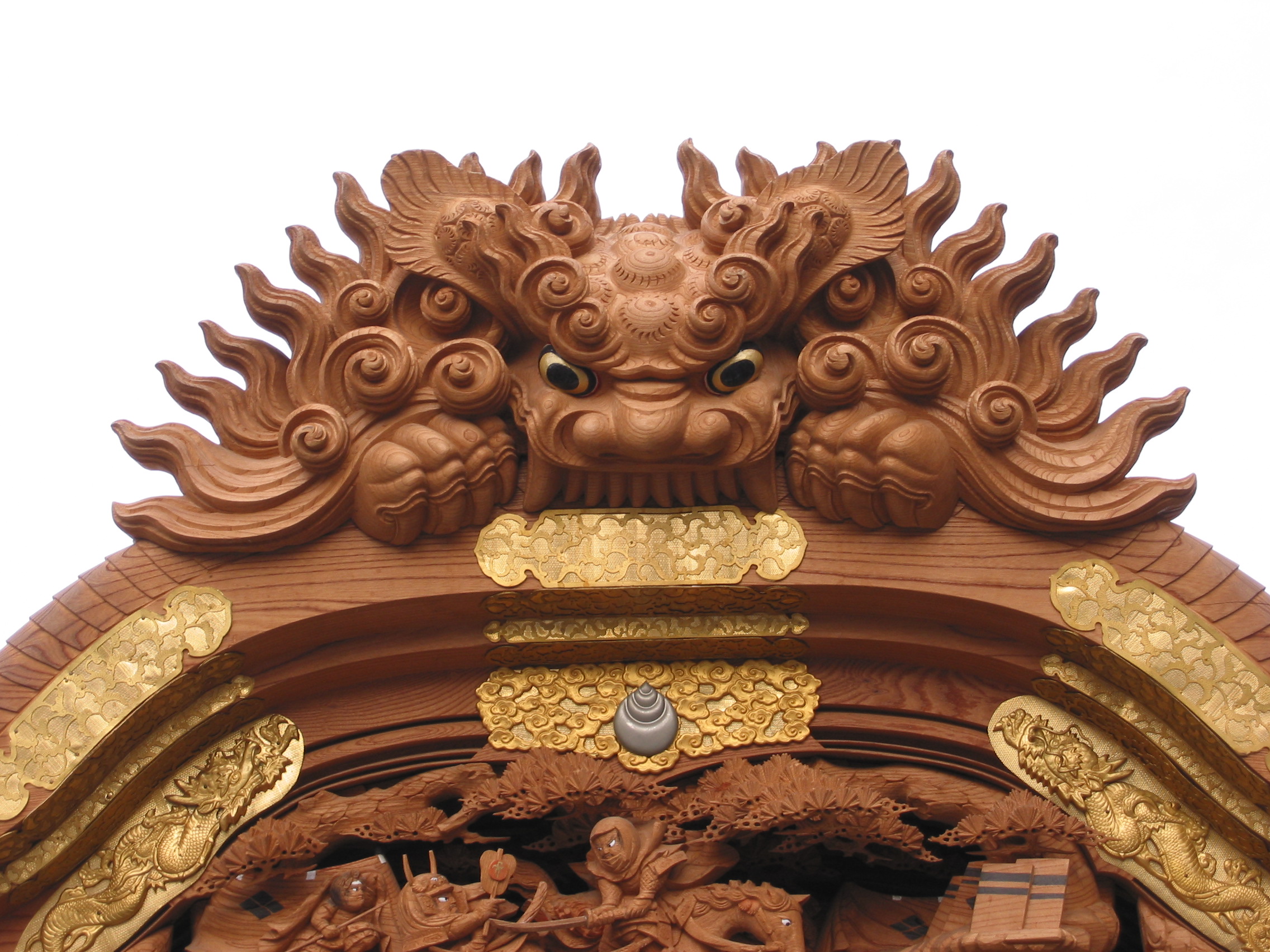 木彫 鬼熊 獅噛 獅子噛 貴重☆地車 だんじり