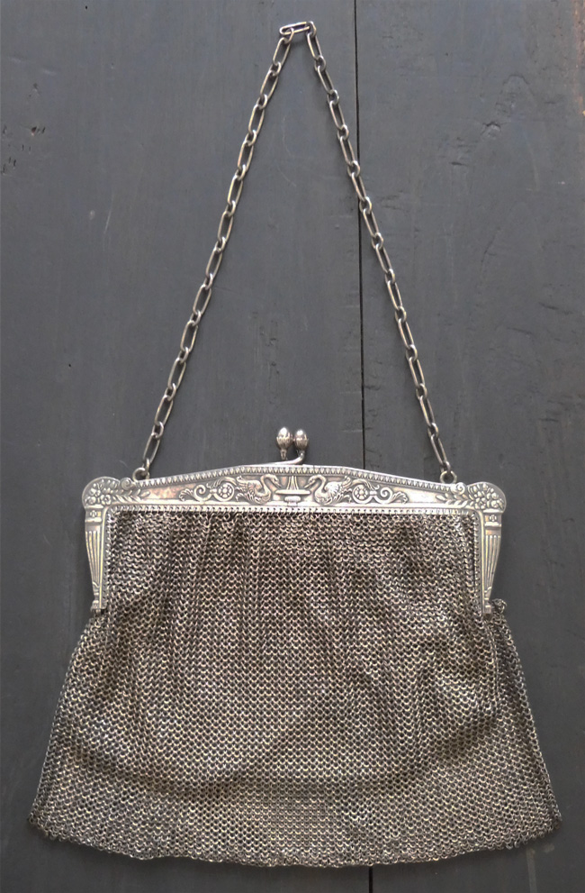 フランスアンティークメタルメッシュチェーンバッグ(AC-ot32)<Font