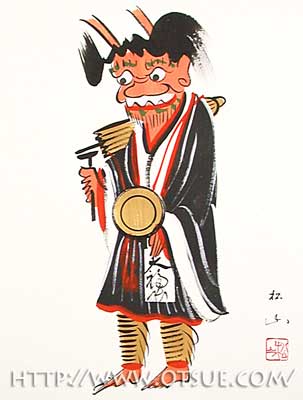 風刺画 鬼の寒念仏 G