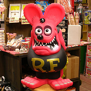 手渡し限定！ラットフィンク RATFINK RAT FINK 特大60cm コインバンク
