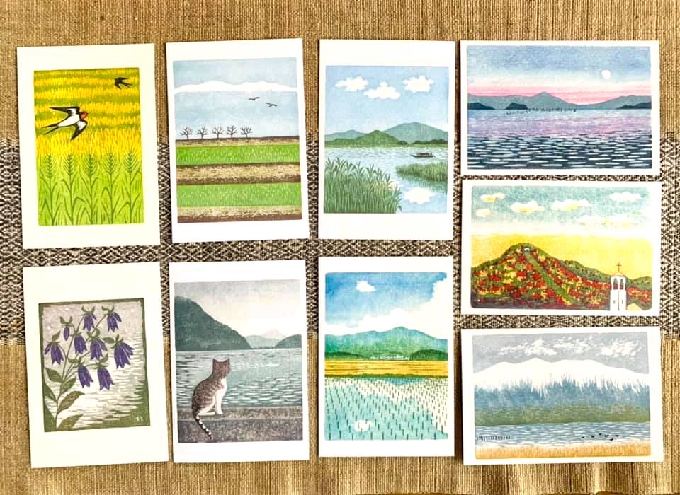 木版画 矢萩英雄 ヒマラヤの月