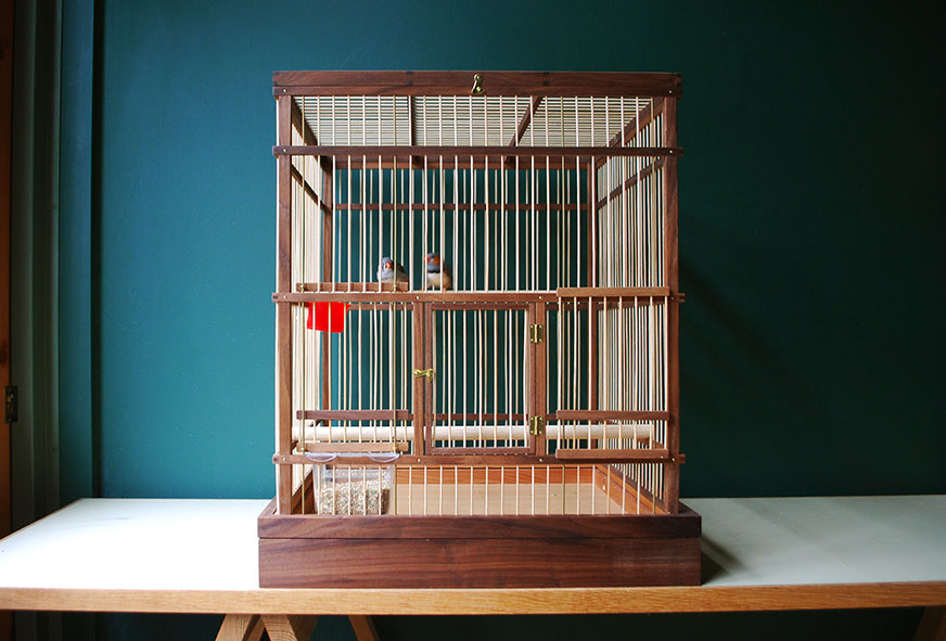 木と竹でできた鳥かご | 森重生活用品店 職業手作り 小型竹