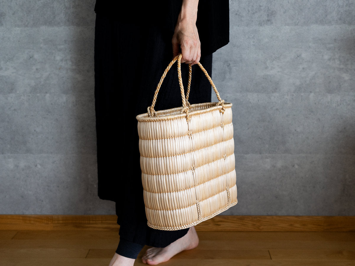 がま細工の手提げ 普段使いに – 市川籠店 | 1basketry