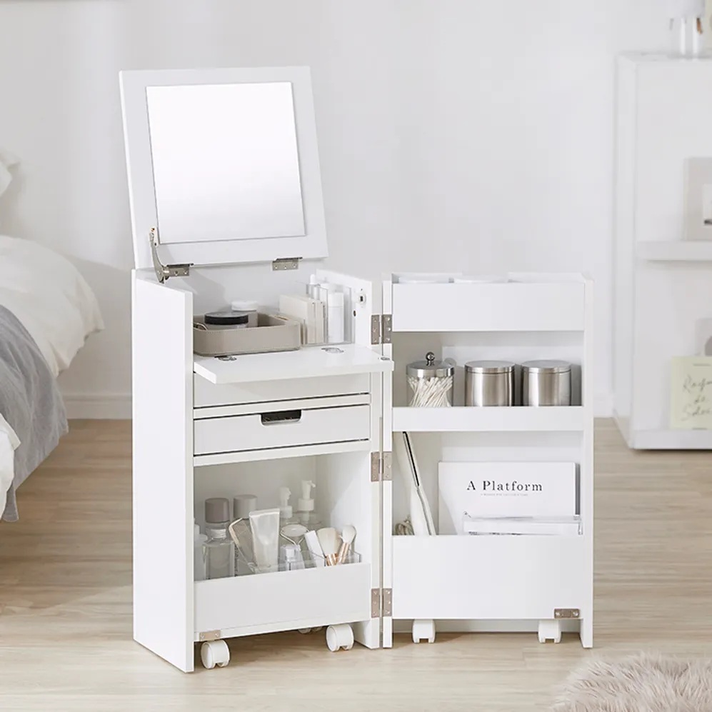 LOWYAの折りたたみ式ドレッサーワゴンは便利！でも組み立てが大変