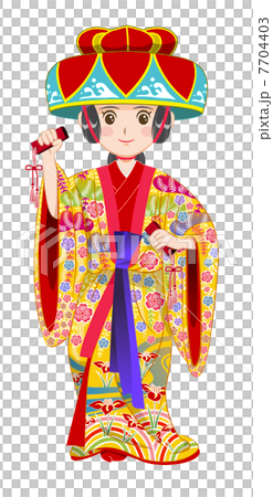 琉球舞踊のイラスト素材 [7704403] - PIXTA