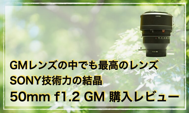 Eマウント史上最高のボケと解像 SONY 50mm f1.2 GM レビュー（作例あり）