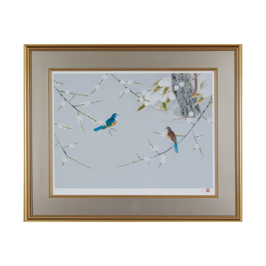 雪中小禽<span class=