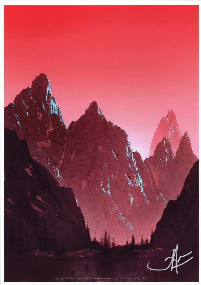 MTG 山 John Avon サイン入り プレイマット