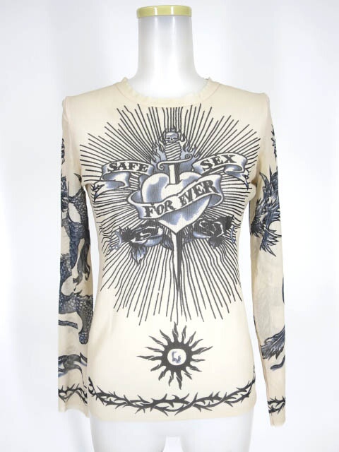 Jean Paul Gaultier鳳凰プリントカットソー