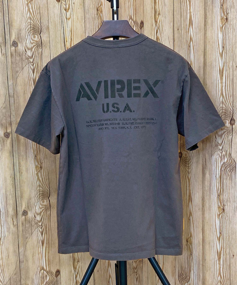 AVIREX アヴィレックス MIL. STENCIL OFFICIAL LOGO 半袖Tシャツ – TopIsm