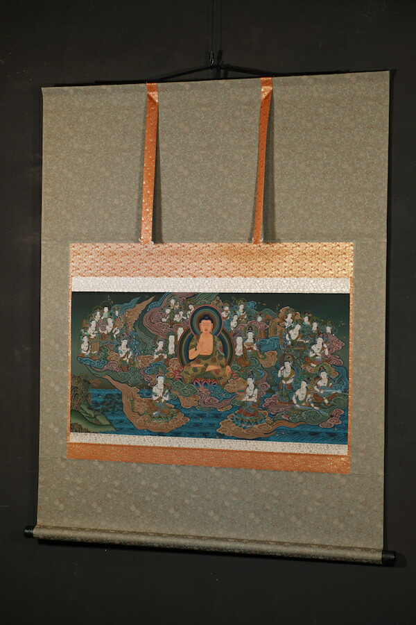 楽天市場】阿弥陀来迎図 仏画掛け軸（全紙サイズ） : 仏像仏画チベット
