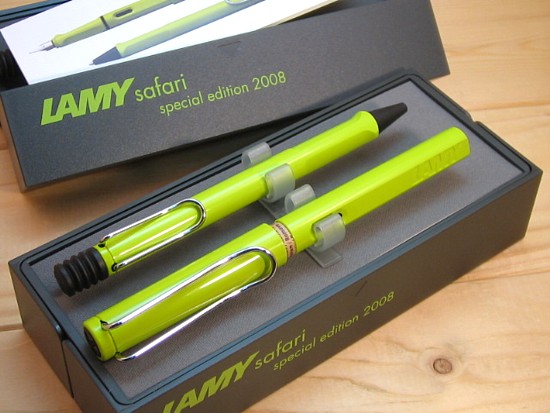 楽天市場】LAMY ラミーサファリ 2008限定ライムグリーンペンセット