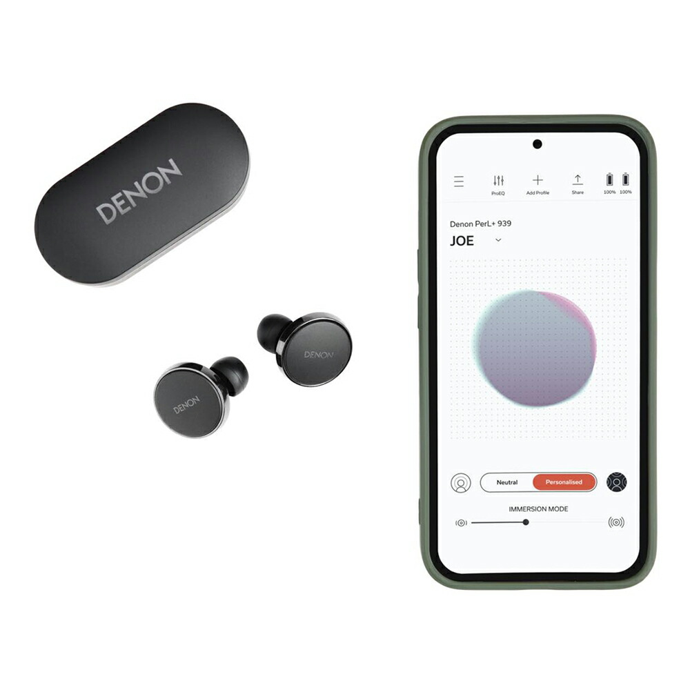 楽天市場】DENON - PerL Pro/ブラック（AHC15PLBKEM）ノイズキャンセ