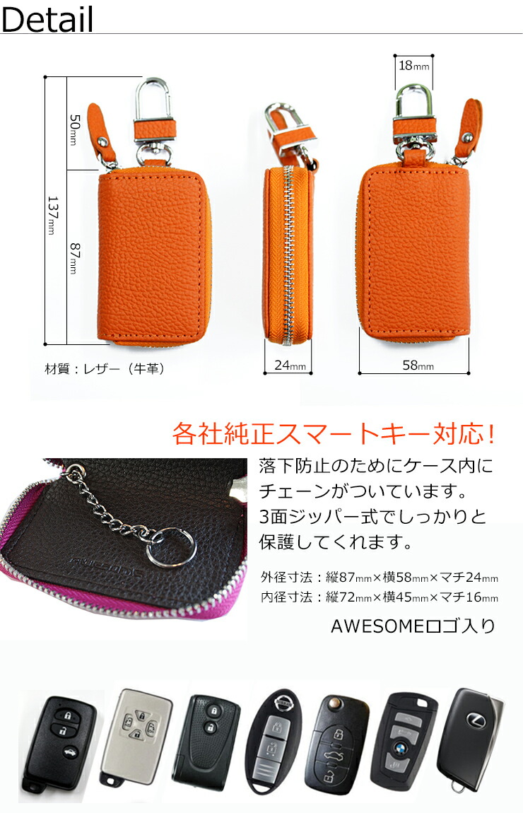 楽天市場】スマートキーケース カモフラシリーズ（全6色）レザー 迷彩