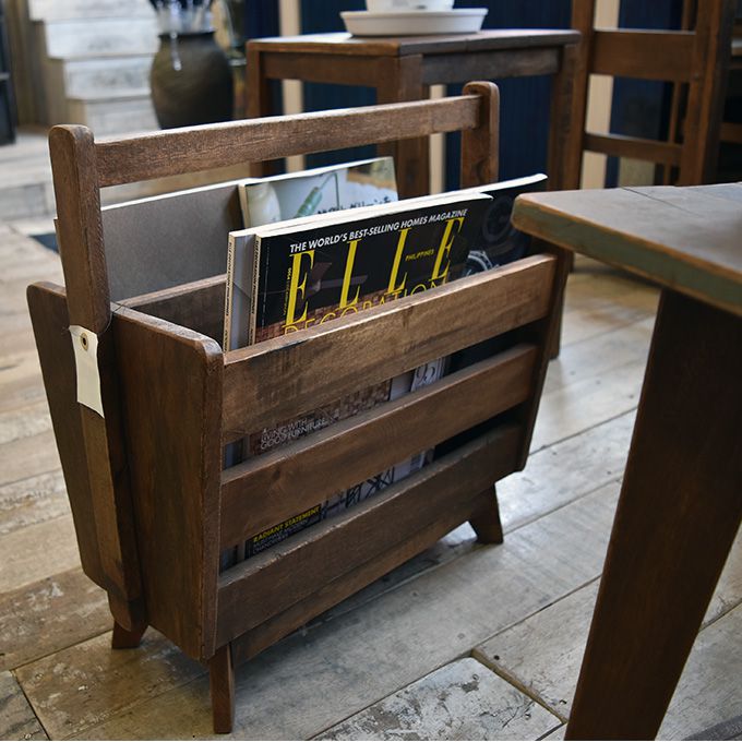 楽天市場】マガジンラック 雑誌入れ 新聞入れ マガジン収納 古木製