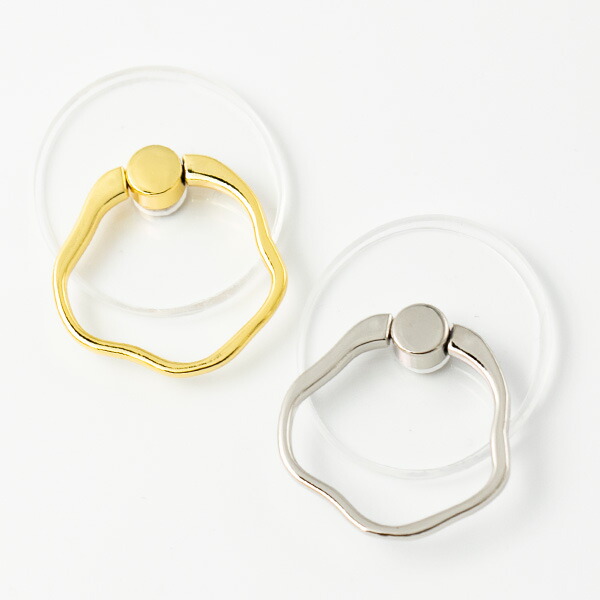 楽天市場】スマホリング 変形リング/透明サークル【FLOWERING