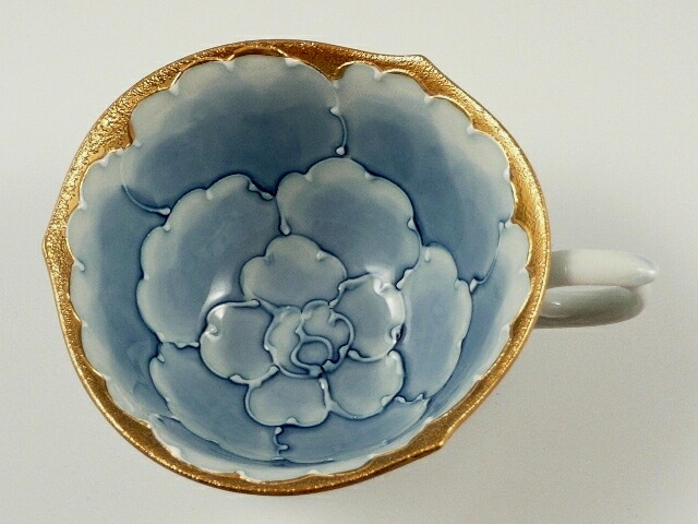 楽天市場】有田焼 文山窯 金牡丹輪花浅型 コーヒーカップ&ソーサー