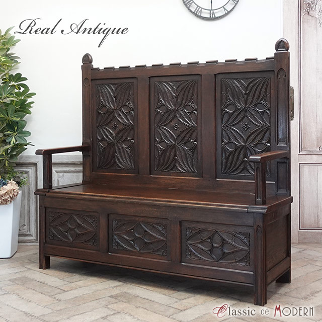 楽天市場】アンティーク ベンチ アンティーク 家具 モンクスベンチ