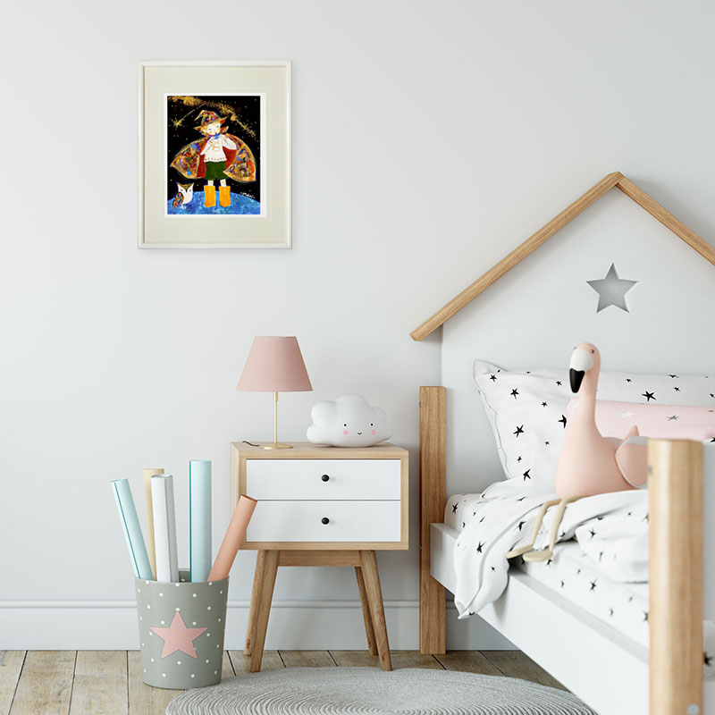 楽天市場】☆ 絵画 前田麻里 「オカリナを吹く少年」 ジグレー版画 額