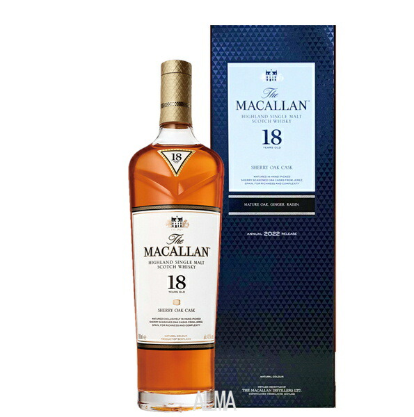 楽天市場】マッカラン18年 シェリーオーク 43度 700ml 正規 2023