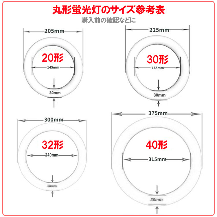 楽天市場】led蛍光灯 丸型 丸形 32w形+40w形セット 色選択 グロー式