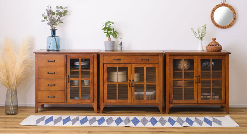 楽天市場】アジアン家具 天然木キャビネット(幅80) 送料無料 アジアン