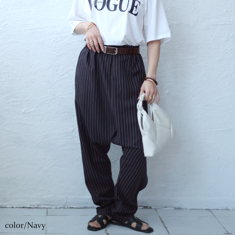 新品タグ付き GroundY黒 サルエルパンツ プリーツ入り ゴムウエスト L