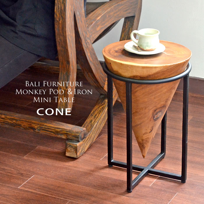 楽天市場】サイドテーブル アジアン 家具 逆円錐型 ミニテーブル