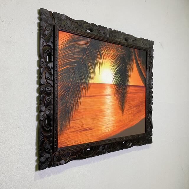 楽天市場】【ポイントUP アジアン バリ】 バリ絵画 海の絵 海とヤシの