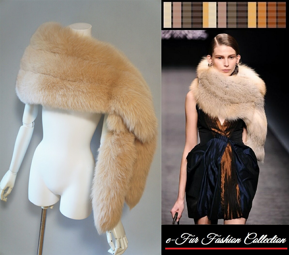 楽天市場】肉厚フォックスファーストールベージュ毛皮ショール☆毛皮