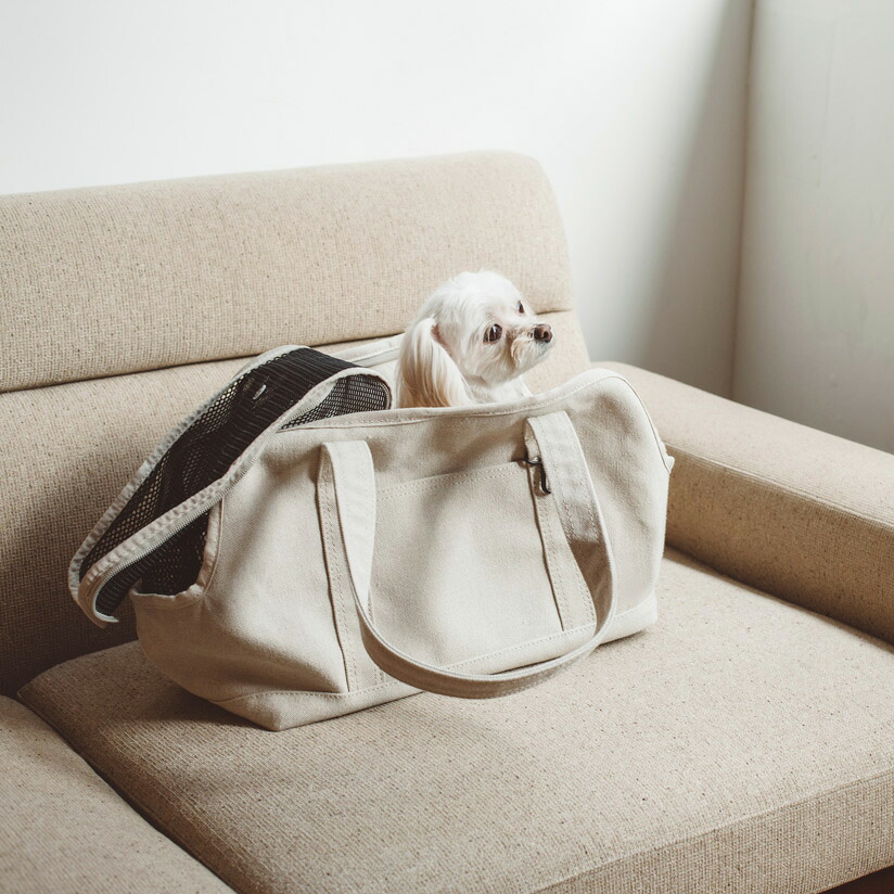 楽天市場】【犬 キャリー】スクエア トート リネン ソリッド S サイズ