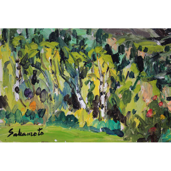 雪永幸美 「木曾御岳」F8 肉筆 風景画 油絵 油彩画 絵画 雪永幸美