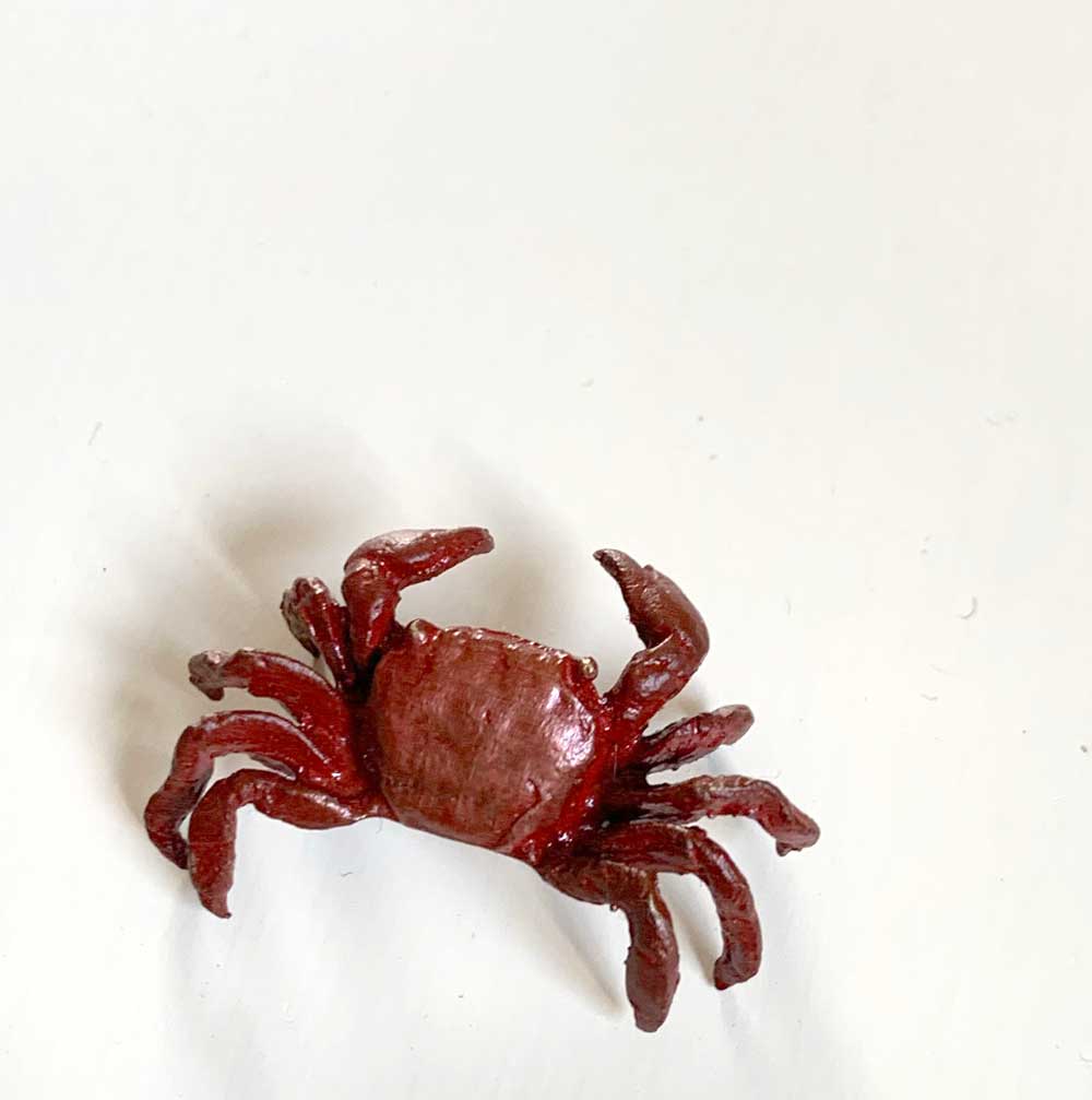 楽天市場】ミニチュア 置物 飾り フィギュア 銅製蝋型 蟹（カニ）小 赤