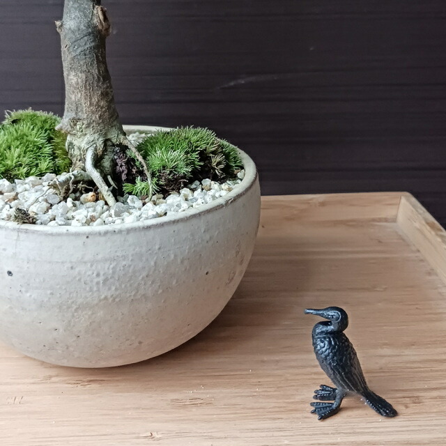 楽天市場】ミニチュア 置物 飾りフィギュア 盆景 鵜（う）銅製 添配