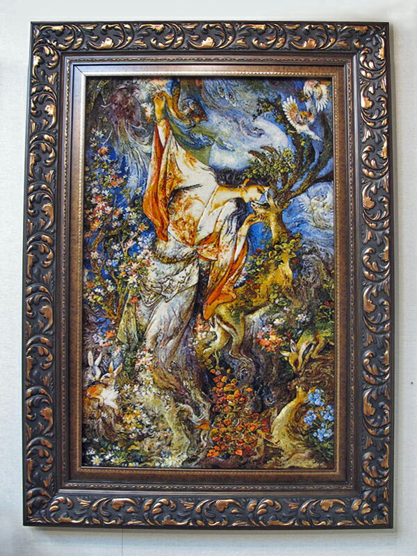 エルフ・モール トゥヴィスト刺しゅうのタペストリー2枚 ツヴィスト