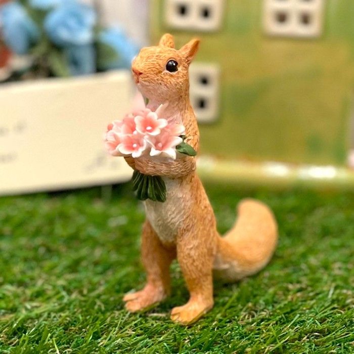 楽天市場】花束 リス りす ミニチュアアニマル 小さな動物の世界