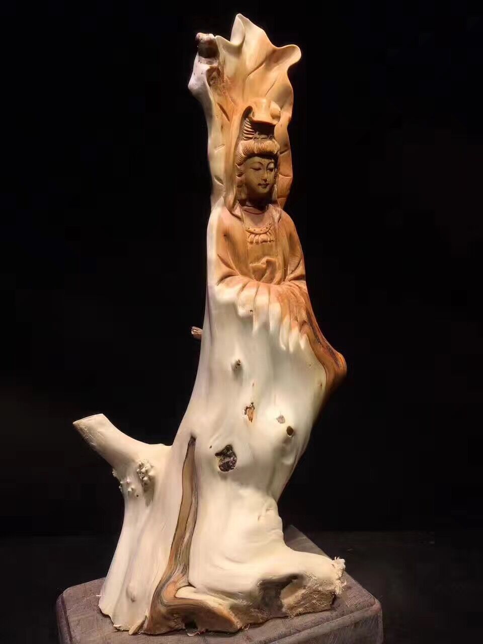 楽天市場】彫刻 崖柏（ヤーバイ） 観音 観音様 仏像 自然木 銘木