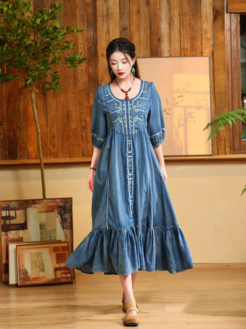 クレワン デニムドレス ワンピース SSサイズ クレワン デニムドレス