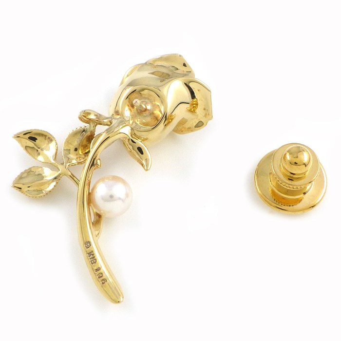 楽天市場】ミキモト MIKIMOTO ピンブローチ 薔薇 ローズ モチーフ 1