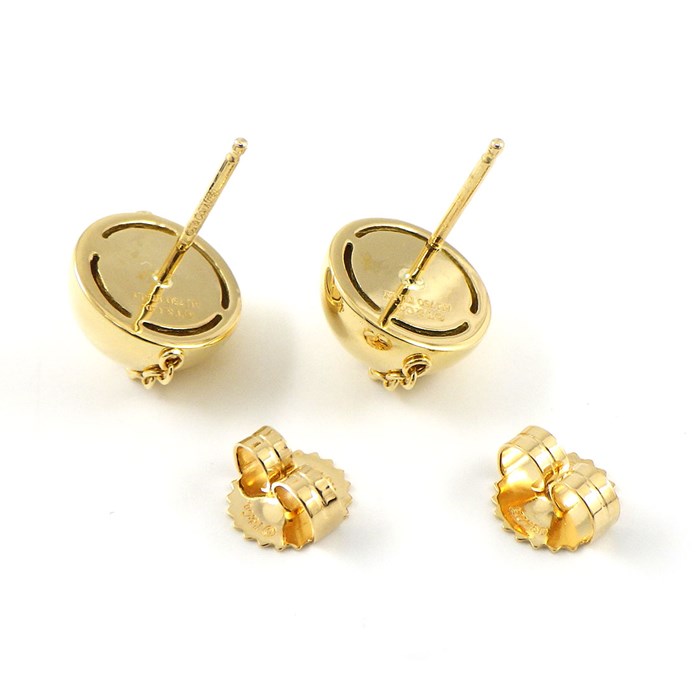 ティファニー ハードウェアゴールド チェーン付きボールピアス 750YG