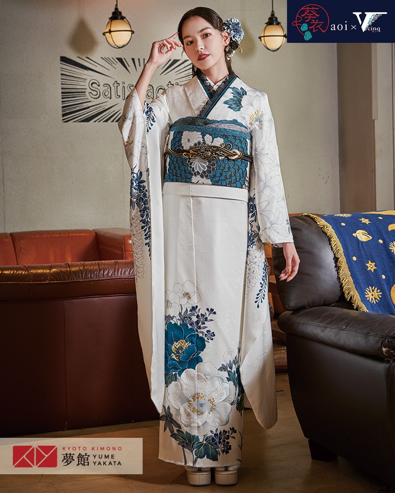 楽天市場】【振袖 レンタル】 結婚式 結納R2035 正絹 白 牡丹に花々 V